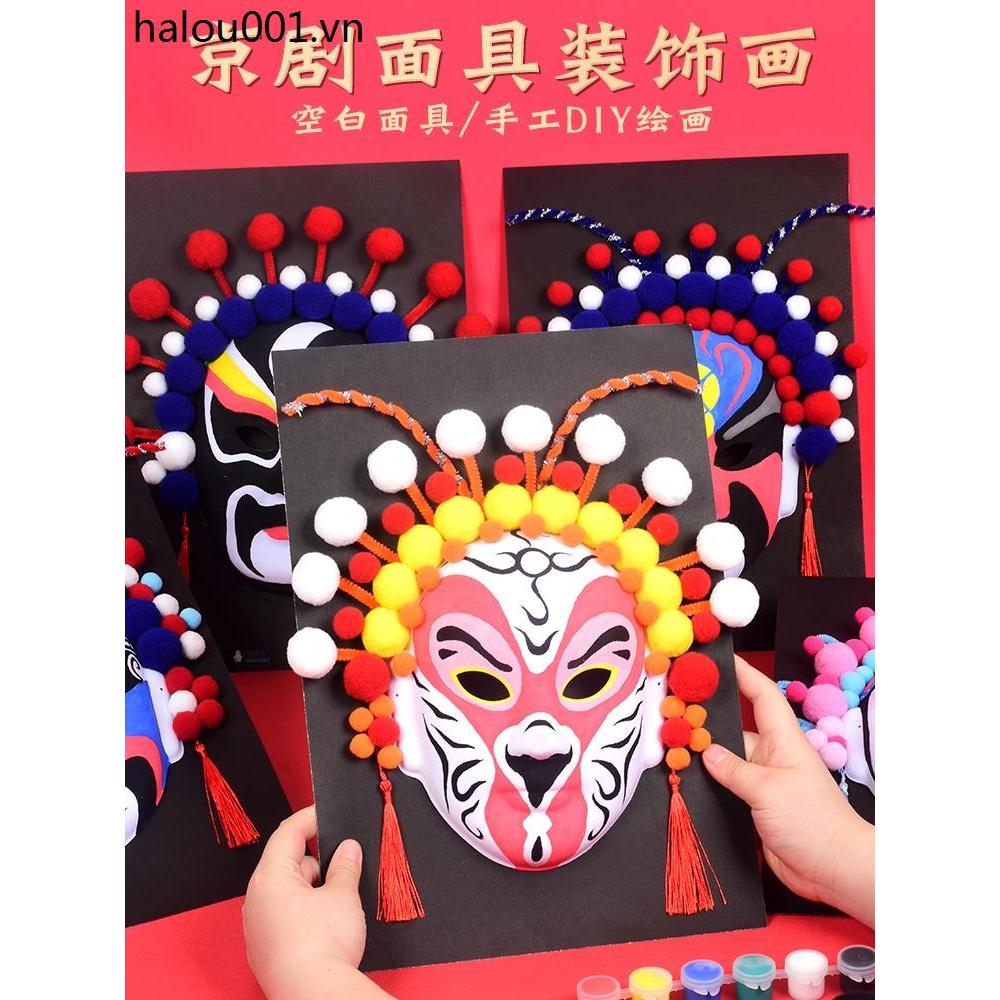 Peking Opera Facebook diy Không Bảo Trì Handmade Facebook Drama Mask Mẫu Giáo Trẻ Em Graffiti Vẽ Tay
