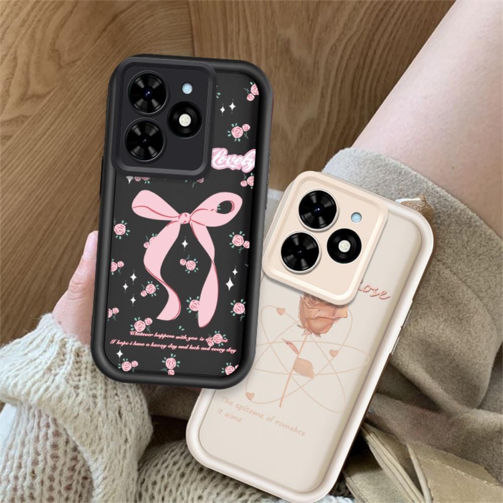 Vỏ Cho INFINIX HOT 40 INFINIX HOT 40 Pro Vỏ Silicon Dễ Thương Nơ Chống Sốc TPU