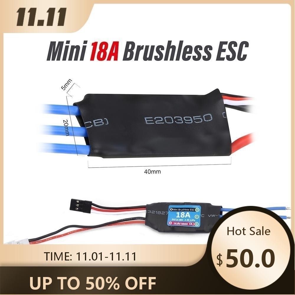 9IMOD RC 18A Bộ điều khiển tốc độ điện ESC 2S không chổi than Tương thích với Kyosho Tamiya Wltoys K