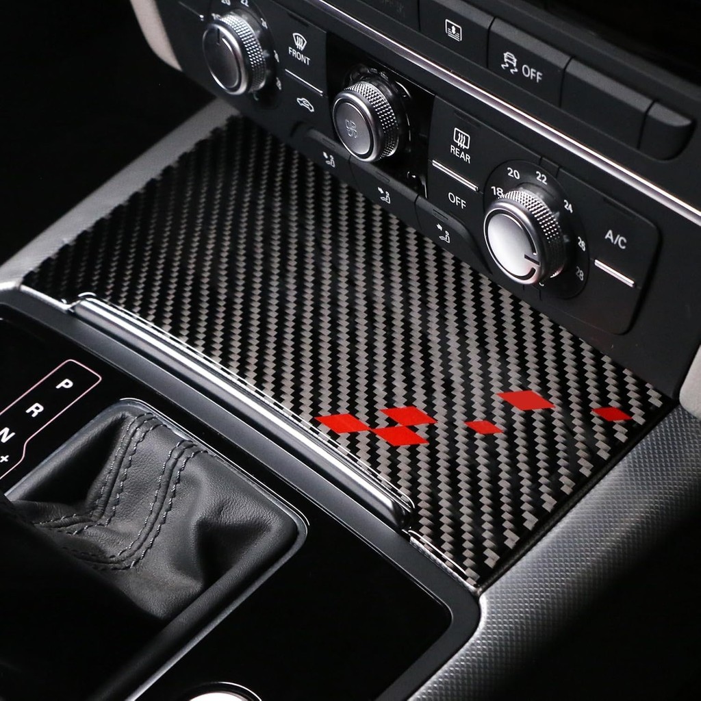 BETTERHUMZ Bảng Điều Khiển Trung Tâm Hộp Bảo Quản Bảng Điều Khiển Miếng Dán Viền Tương Thích Với Aud