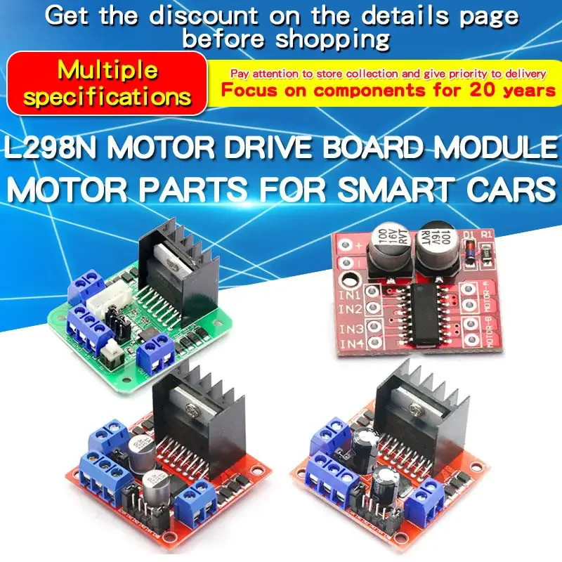 1 Chiếc L298N Bảng Điều Khiển Mô Đun L298N Stepper Motor Robot Xe Thông Minh Breadboard Peltier Công