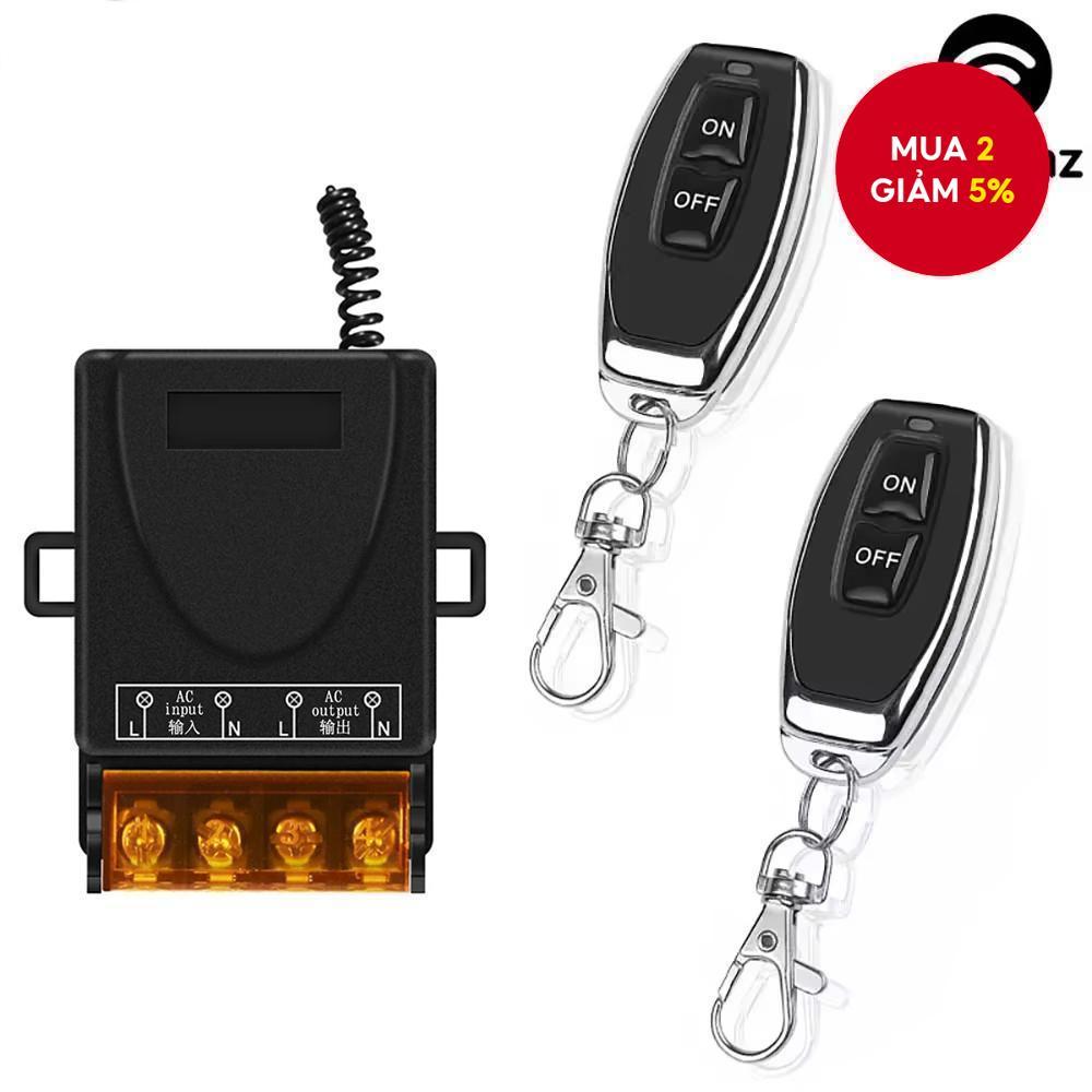  Công tắc điều khiển từ xa 433Mhz AC220V 10A Bộ phát điều khiển từ xa công suất cao cho bơm nước, động cơ, đèn LED/Thiết bị điện