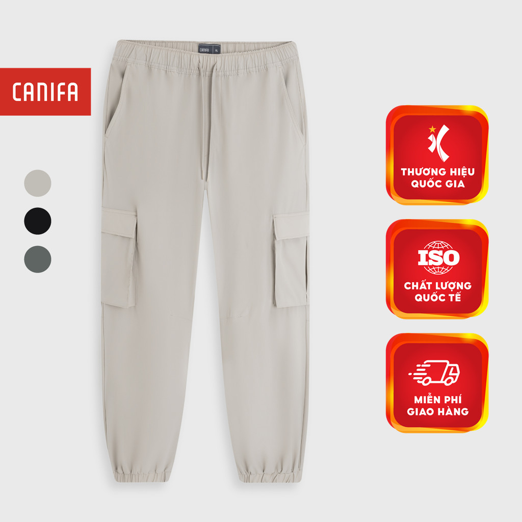 Quần gió nam CANIFA cạp chun túi hộp bo ống 8BP25W002