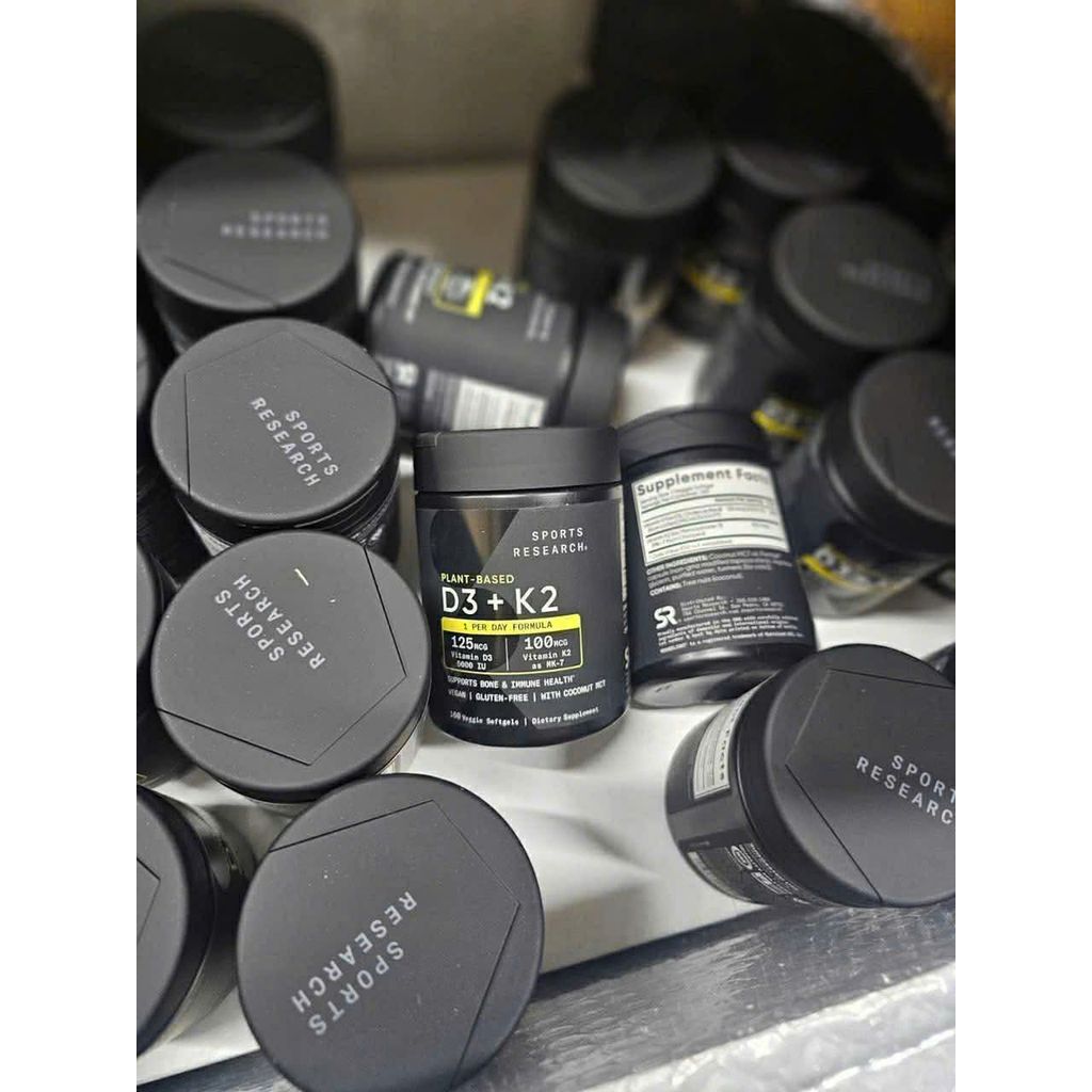 Sport Research D3 + K2 | Vitamin từ nắng mặt trời giúp xương chắc khỏe, hổ trợ miễn dịch (160 viên)
