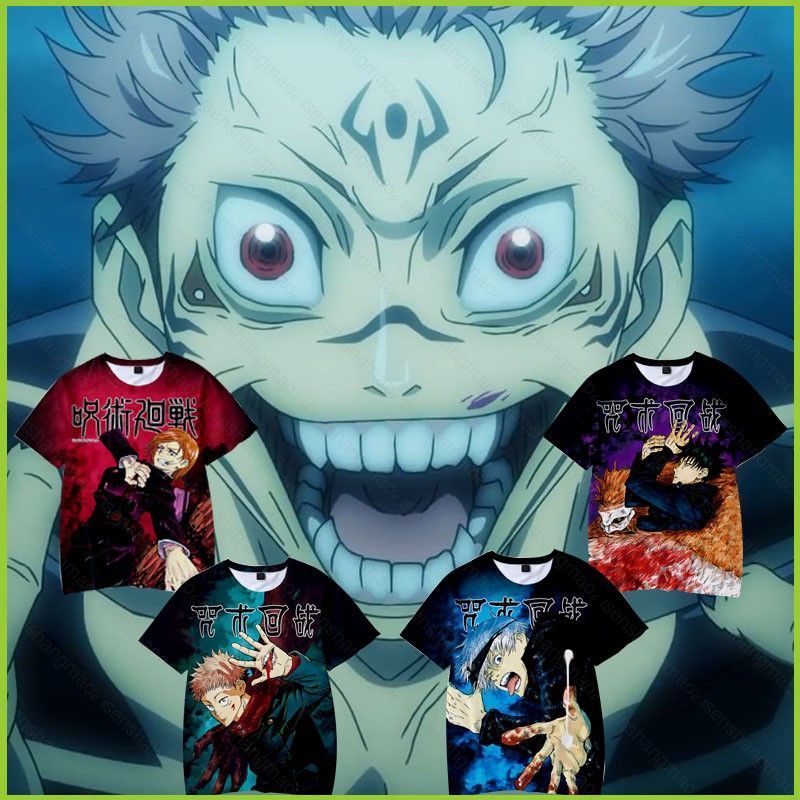 Áo Thun Cosplay Jujutsu Kaisen Itadori Yuji & Kugisaki Nobara, Tay Ngắn, Phong Cách Thể Thao