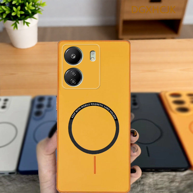 Dành Cho Xiaomi Poco C65 Ốp lưng Poco C65 Poco C65 Vỏ POCO C65 Ốp Lưng Silicon Cứng Từ Tính Màu