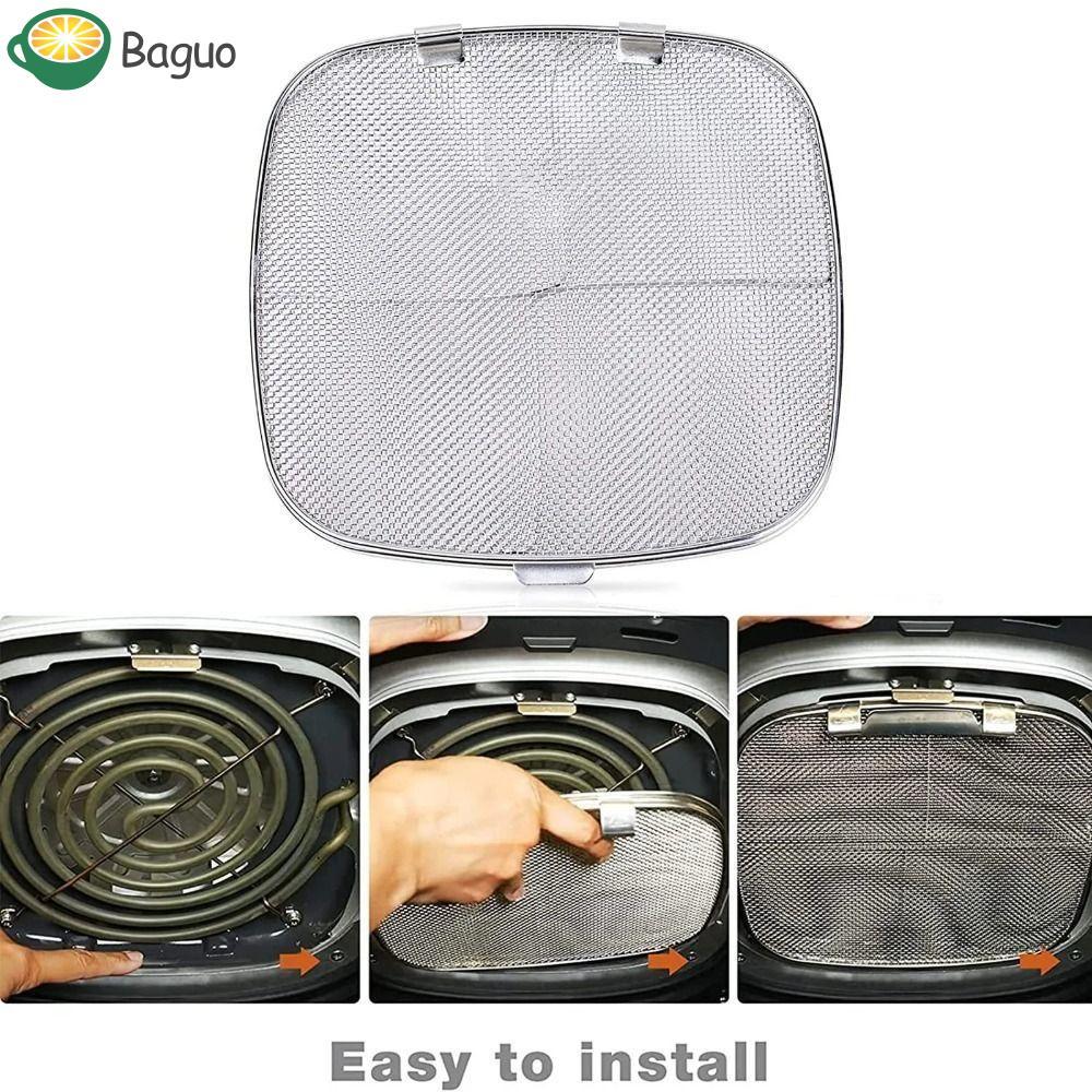 Tấm chắn bệt BAGUO, Màn hình bệt 5 trong 1 bằng thép không gỉ, Phụ kiện nướng trong nhà Thay thế Lướ