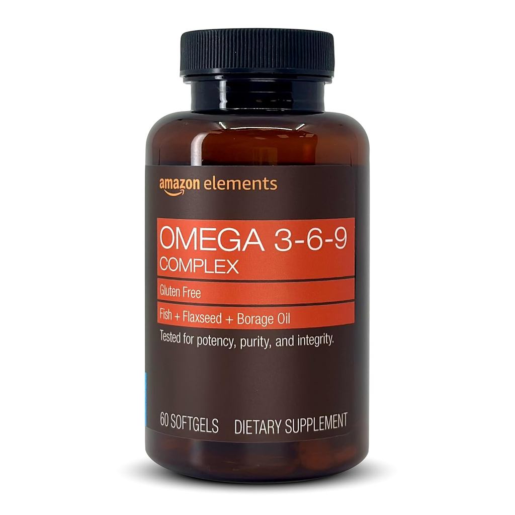 Elements Omega 3-6-9 Complex of, Flaxseed and Borage Oil - Axit béo EPA & DHA Omega-3 - 60 Softgels,