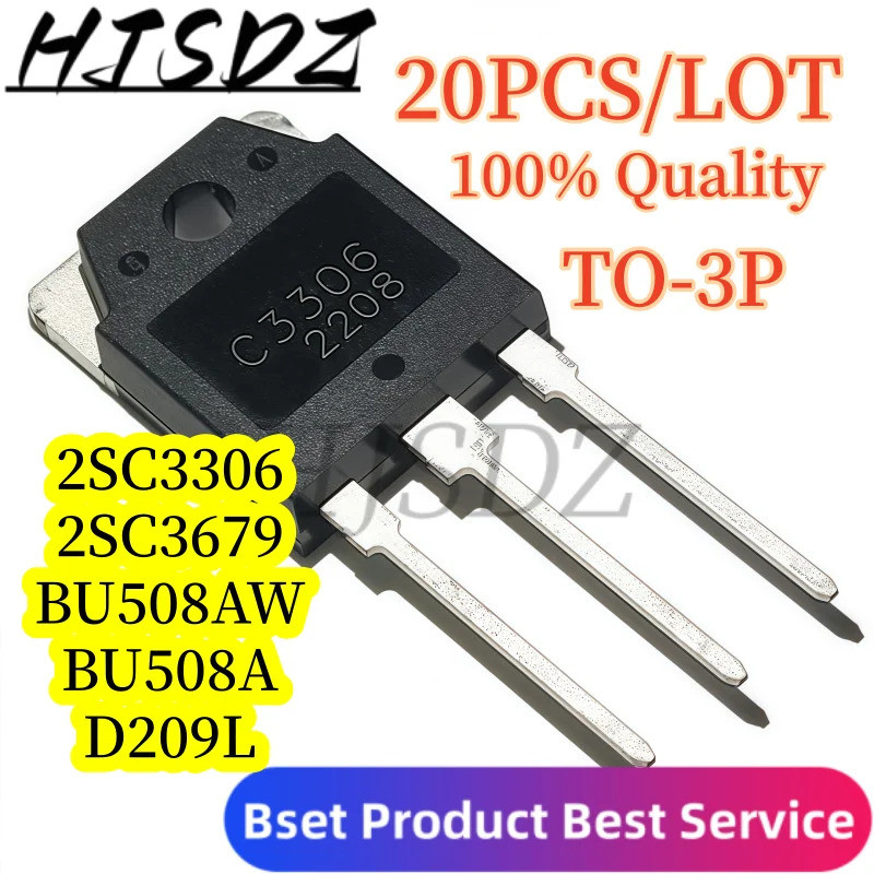 5 CÁI 2SC3679 2SCC3306 2SD209L BU508AW BU508A TO-3P Ống chuyển đổi điện áp cao