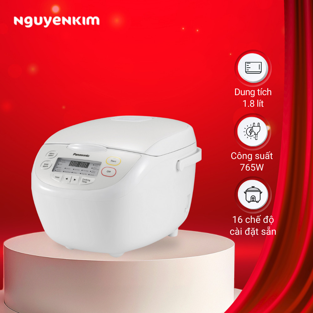 Nồi cơm điện tử Panasonic 1.8 lít SR-CL188WRAM