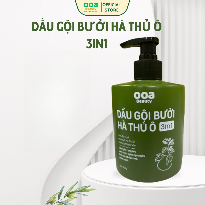 Dầu Gội Bưởi - Dầu Gôi đầu - Dầu Gội Hà Thủ Ô - Dầu Gội Đầu Giảm Gẫy Rụng Tóc - Ooa Beauty 350g