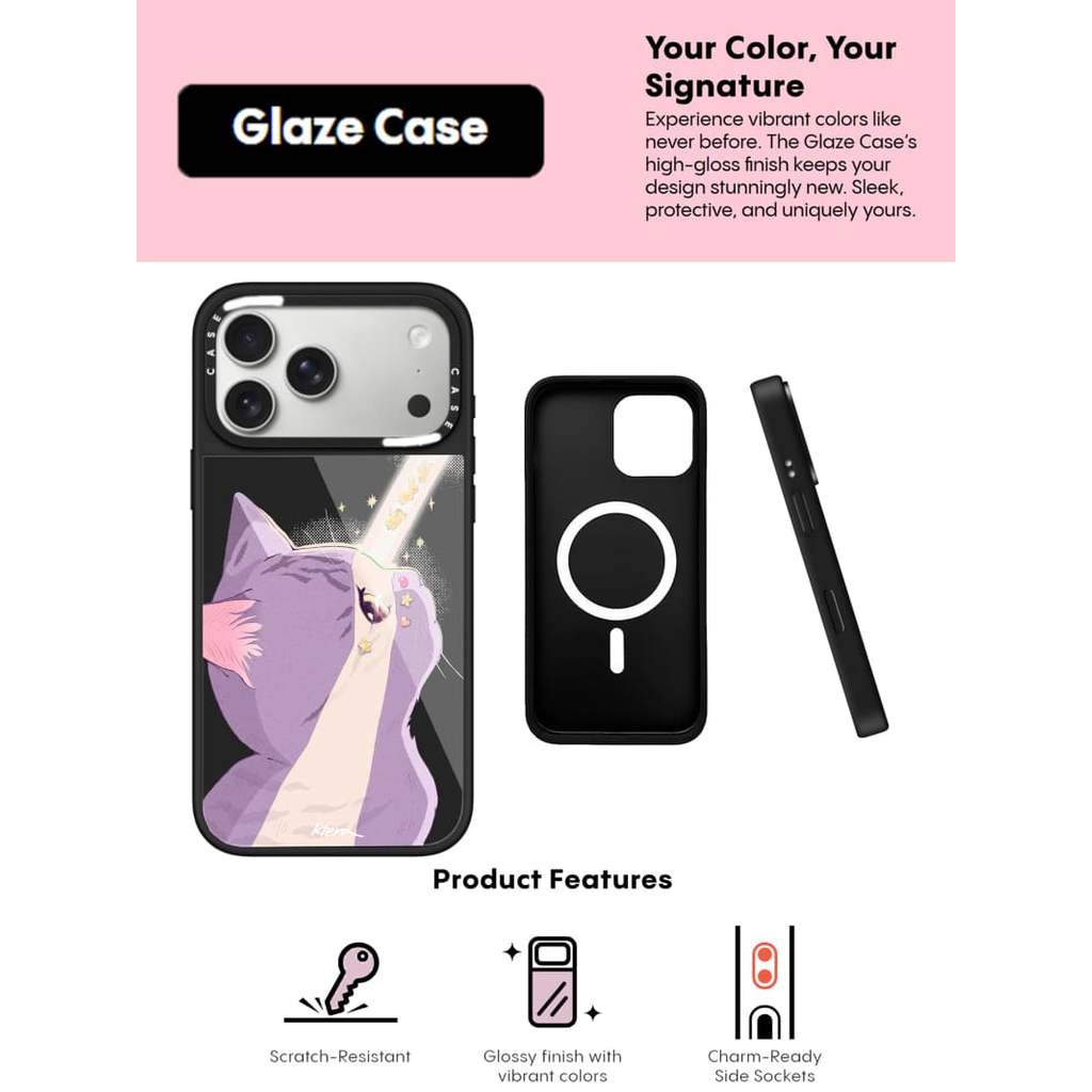 CASECASE X Moonlight của Kiera Won Ốp lưng kính hút từ tính chống trầy xước cho IPhone 17 Air 16 15 