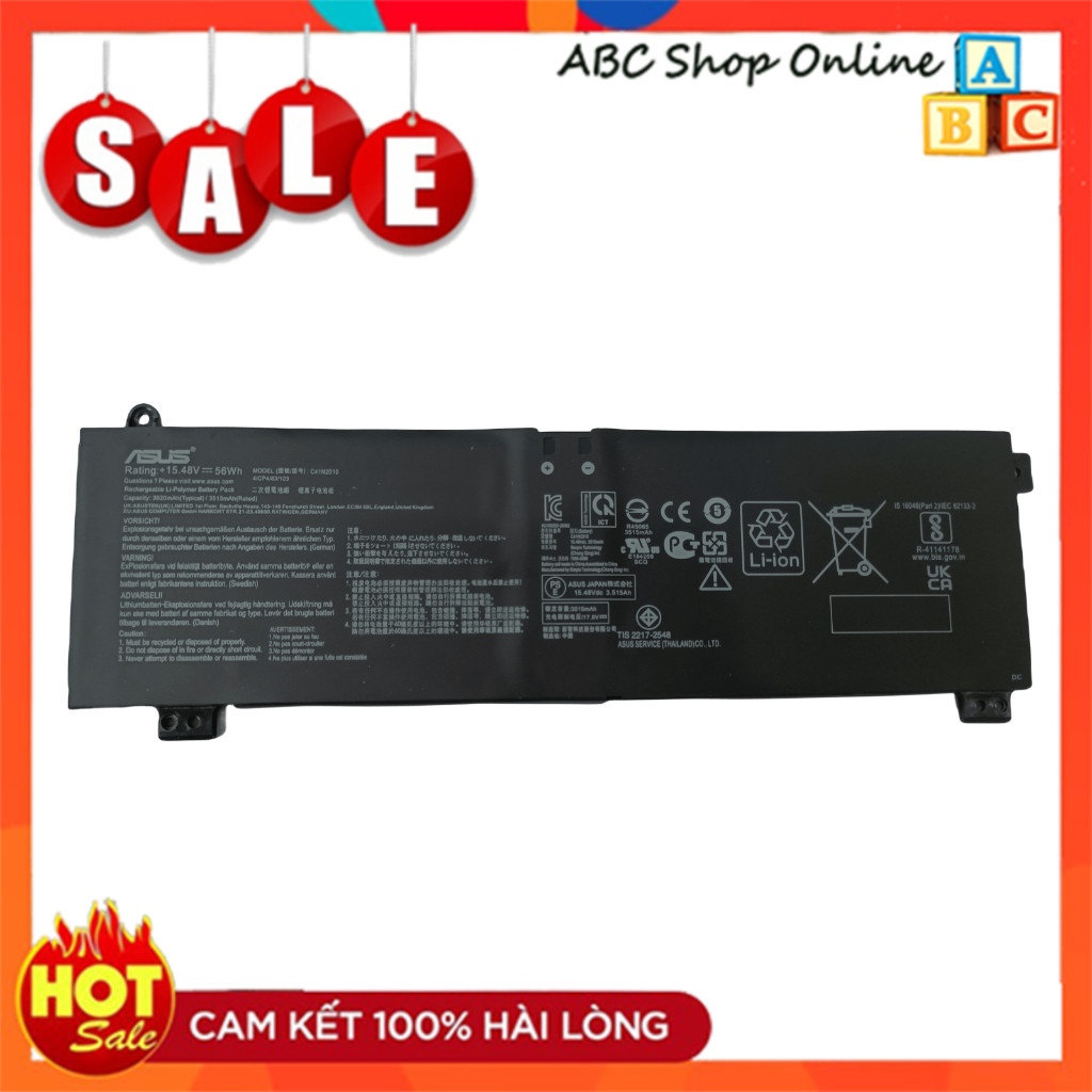 Pin Laptop Asus ROG Strix G15 G513QC G513QE G513IH G513IC, Asus ROG Strix G17 G713QE C41N2010