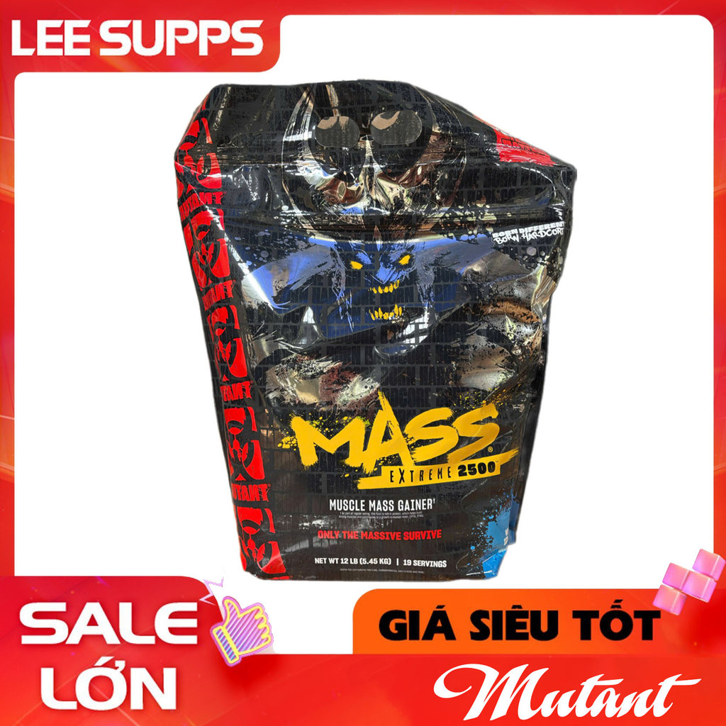Mutant Mass 12Lbs vị Vani – Mass Gainer Cao Năng Lượng, Hỗ Trợ Tăng Cơ