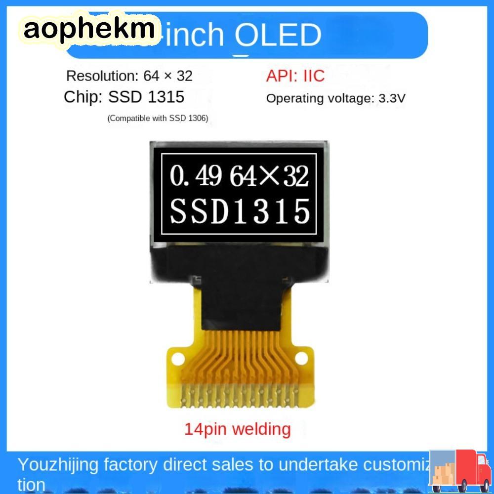 Màn hình OLED AOPHEKM, Bảng màn hình OLED IC ổ đĩa IPS SSD1315, Giao diện I2C 0,49 inch 64 * 32 Mô-đ