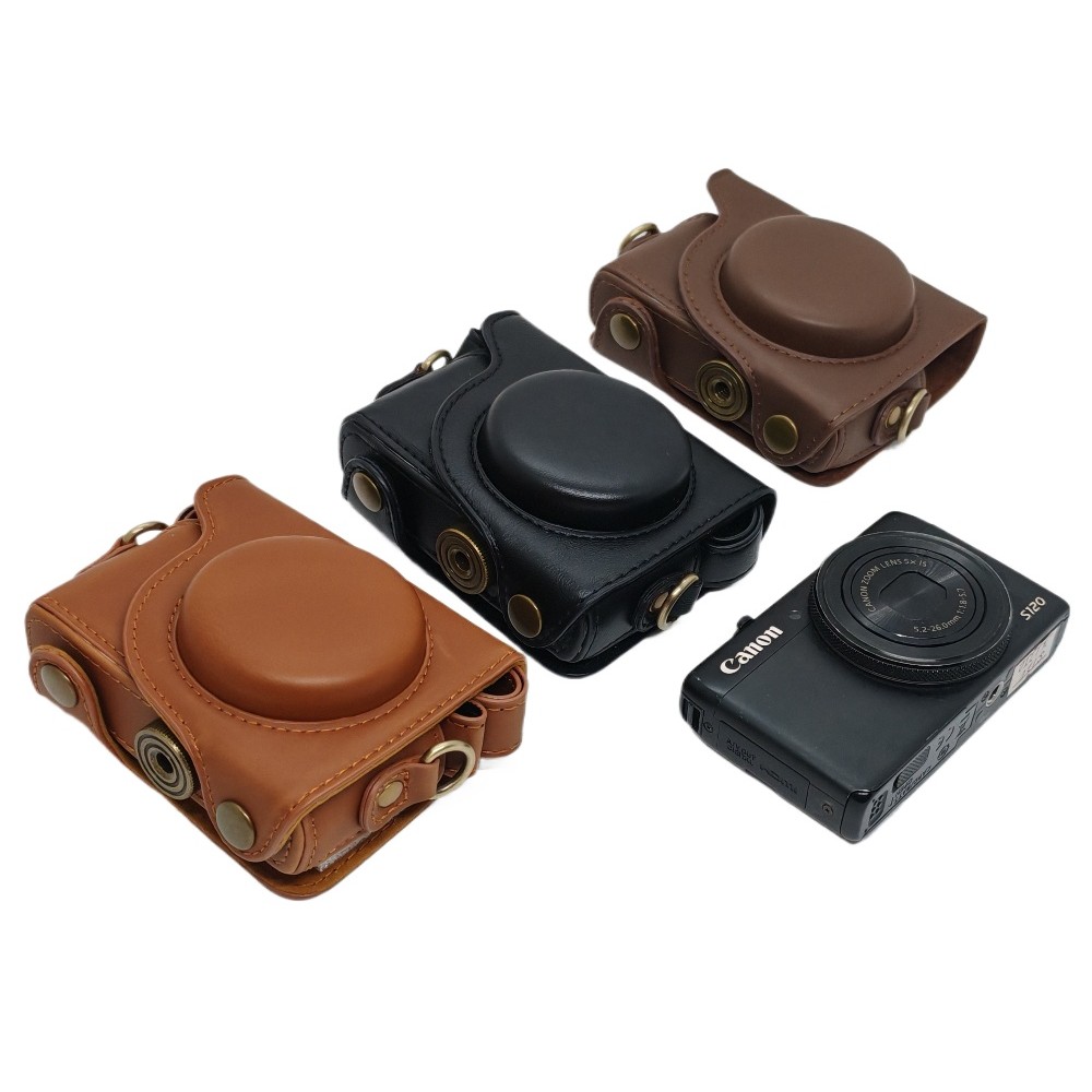 Túi đựng máy ảnh toàn thân G9XII có dây đeo cho Canon G9X G9X II G9X2 Bao da PU cho Canon S100 S110 