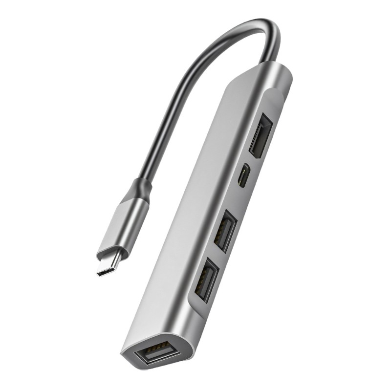 ANN 5 trong 1 USB C Docking Station Multiport Adapter HDTV USB3 0 USB2 0 Type C Dock Station cho Lap