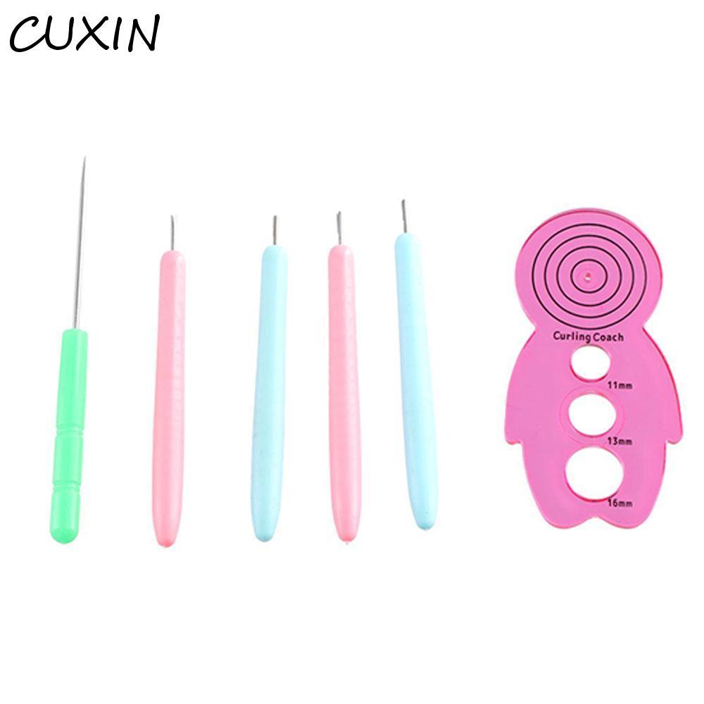 CUXIN 12 Bộ Kim Quilling, Giấy Uốn Đa Kích Thước Giấy Quilling Dụng Cụ, Dải Giấy Thủ Công Quilling C