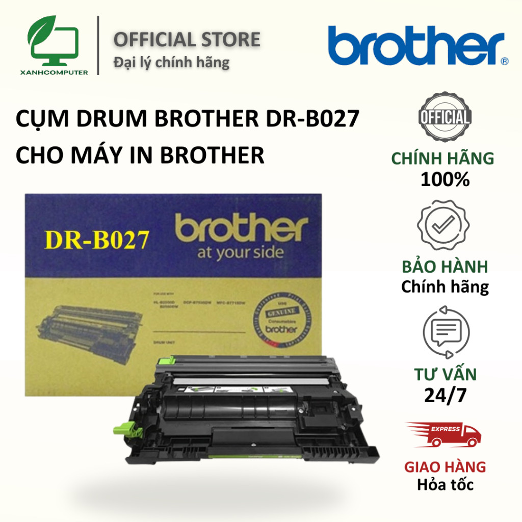 Cụm Drum Brother DR-B027 cho máy in Brother New Hàng chính hãng