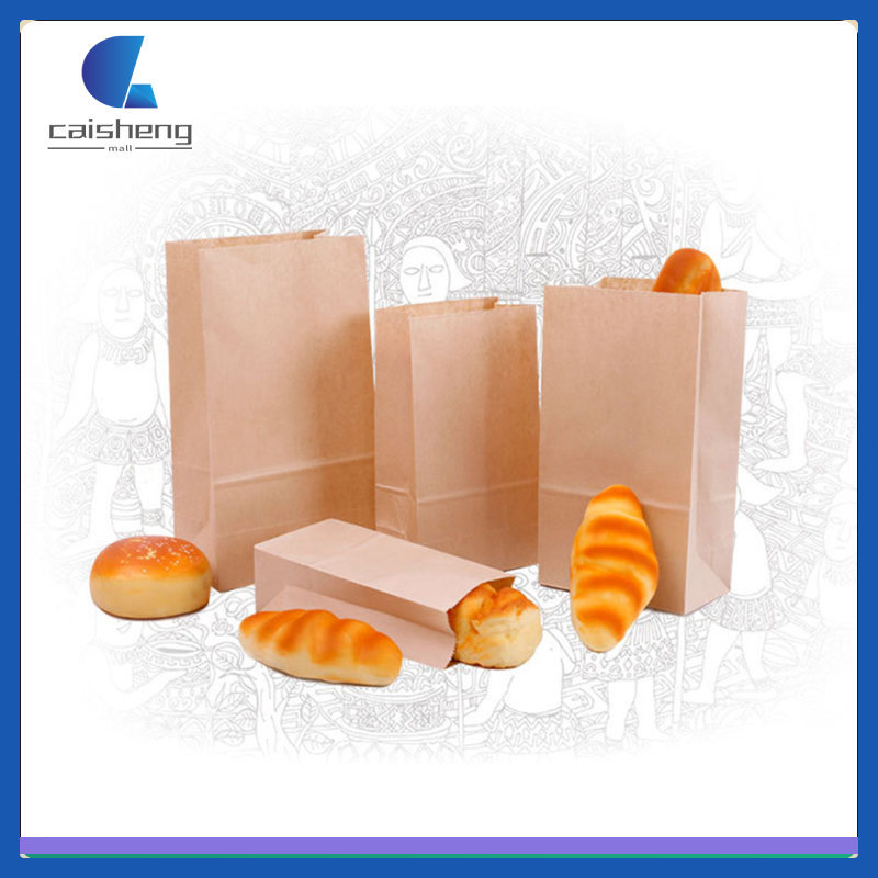 Bộ 50 Giấy Kraft Túi Làm Bánh Kẹo Túi Đựng Giấy Kraft Túi Ăn Sáng Bánh Mì Nướng Túi Giấy Thực Phẩm (