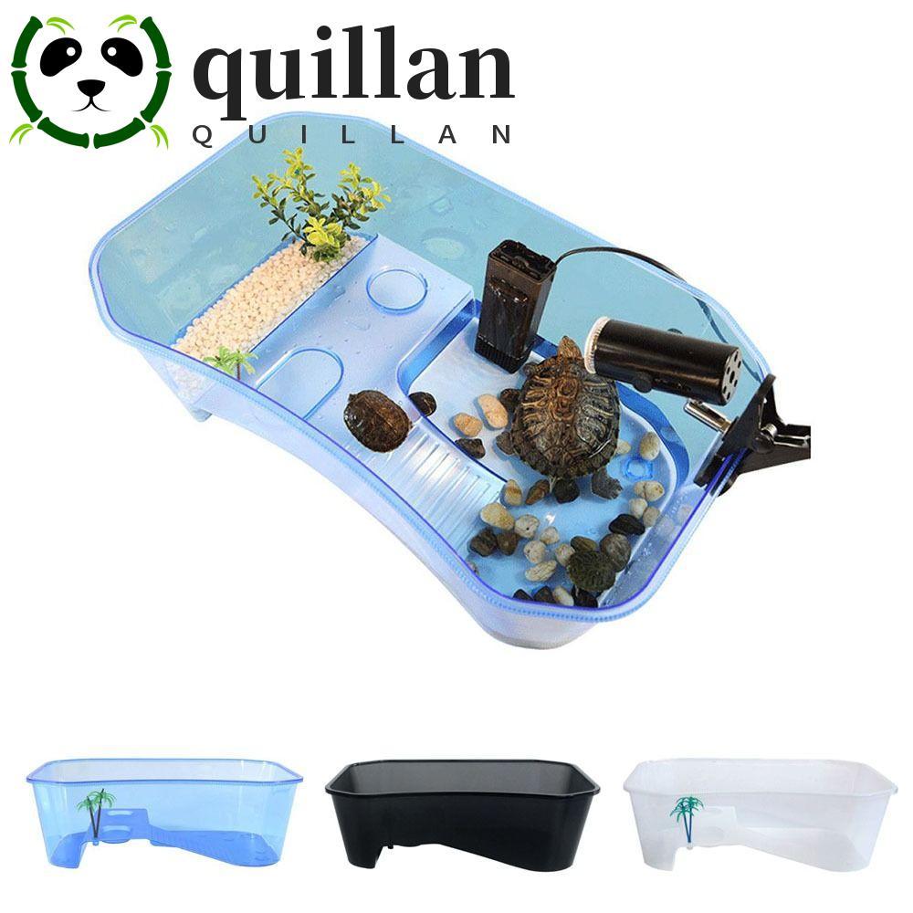 QUILLAN Turtle Vivarium Box, Basking Ramp Water Land Dual Use Turtle Aquarium, Rùa Môi Trường Sống N