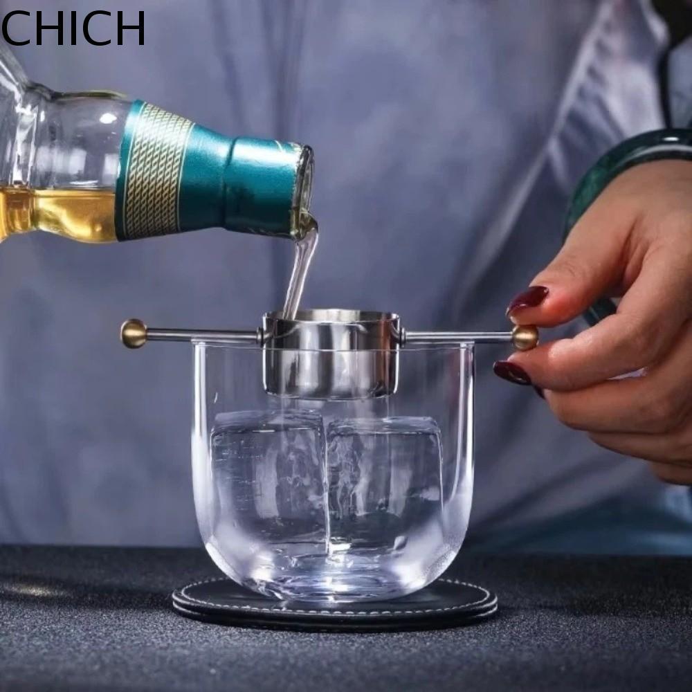 Cốc đo thanh CHICH, Thép không gỉ Thiết kế hạt đôi Cocktail Jigger, Chuyên nghiệp 30ml Dụng cụ đo th
