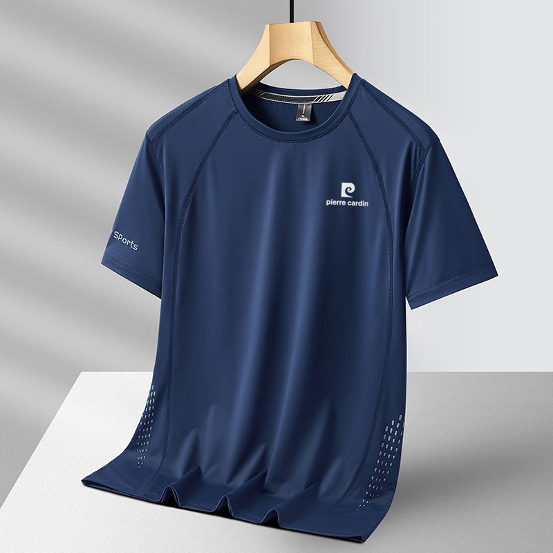 Chính Hãng Pierre Cardin Pierre Cardin Pierre Cardin Áo Thun Ngắn Tay Nam Thể Thao Mùa Hè Rời Xanh Đ