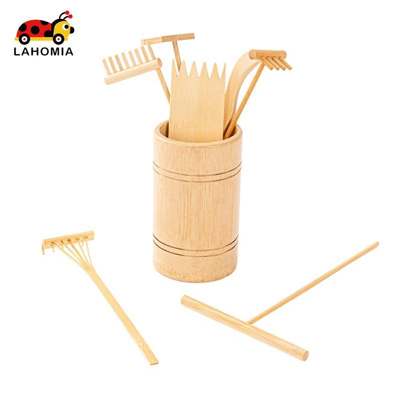 Zen Garden Sand Rake Đồ Chơi Bằng Gỗ Mini Dụng Cụ Bộ Khay Phụ Kiện Cho Trẻ Em Để Bàn Nghệ Thuật
