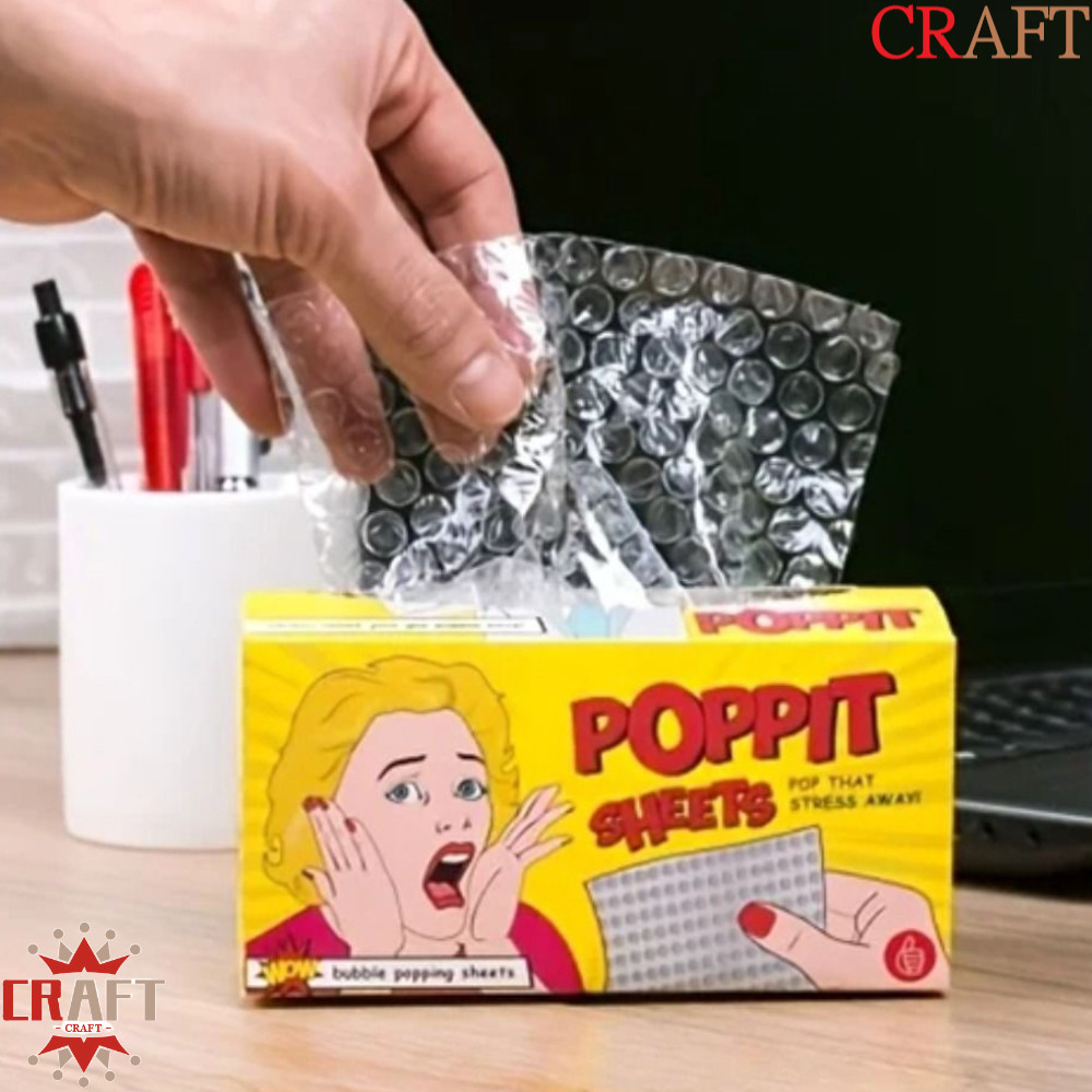 CRAFT Mini Bubble Wrap, Bong Bóng Giấy Film Press Pinch Burst Bubble Pump Paper, Đồ Chơi Thông Hơi B