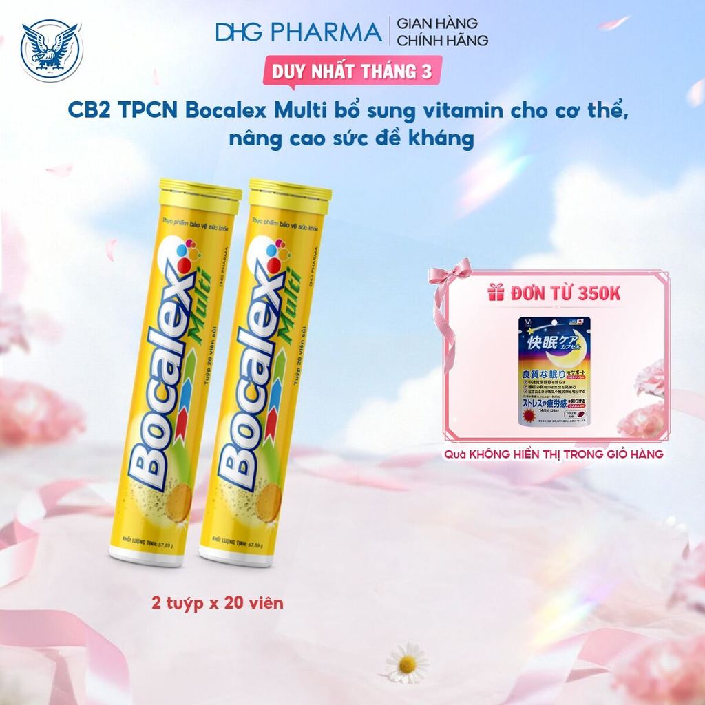 Combo 2 TPCN Bocalex Multi bổ sung vitamin cho cơ thể, nâng cao sức đề kháng - Chính hãng DHG Pharma (40 viên)