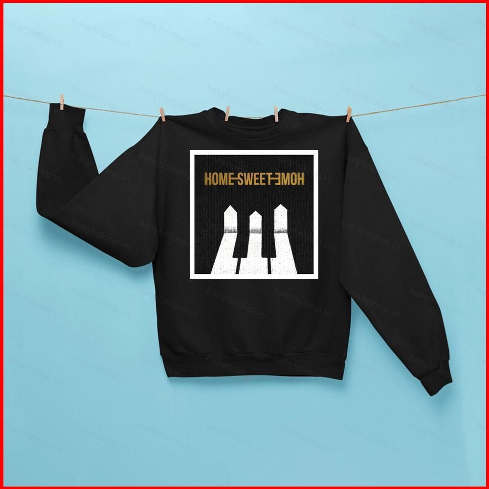 Áo BigBang Taeyang Daesung màu đen trắng, thiết kế phím đàn piano, chất liệu vải SB1