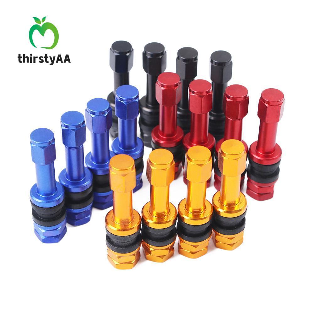 THIRSTYAA TR48E 4 Chiếc Màu Đỏ Không Ống Hợp Kim Nhôm Xe Bánh Xe Đạp Bu Lông