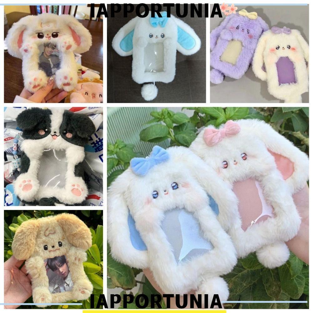 IAPPORTUNIA Photocard, Hộp đựng thẻ ảnh đa chức năng cho thỏ / chó / mèo, Thỏ tai to dễ thương / Quà