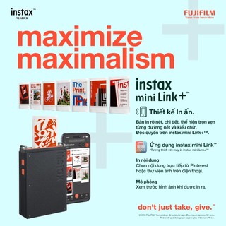 Máy In Ảnh Fujifilm instax mini Link+ (Plus) - Kết Nối Pinterest, Chế Độ Design Print CHÍNH HÃNG BH 12THÁNG