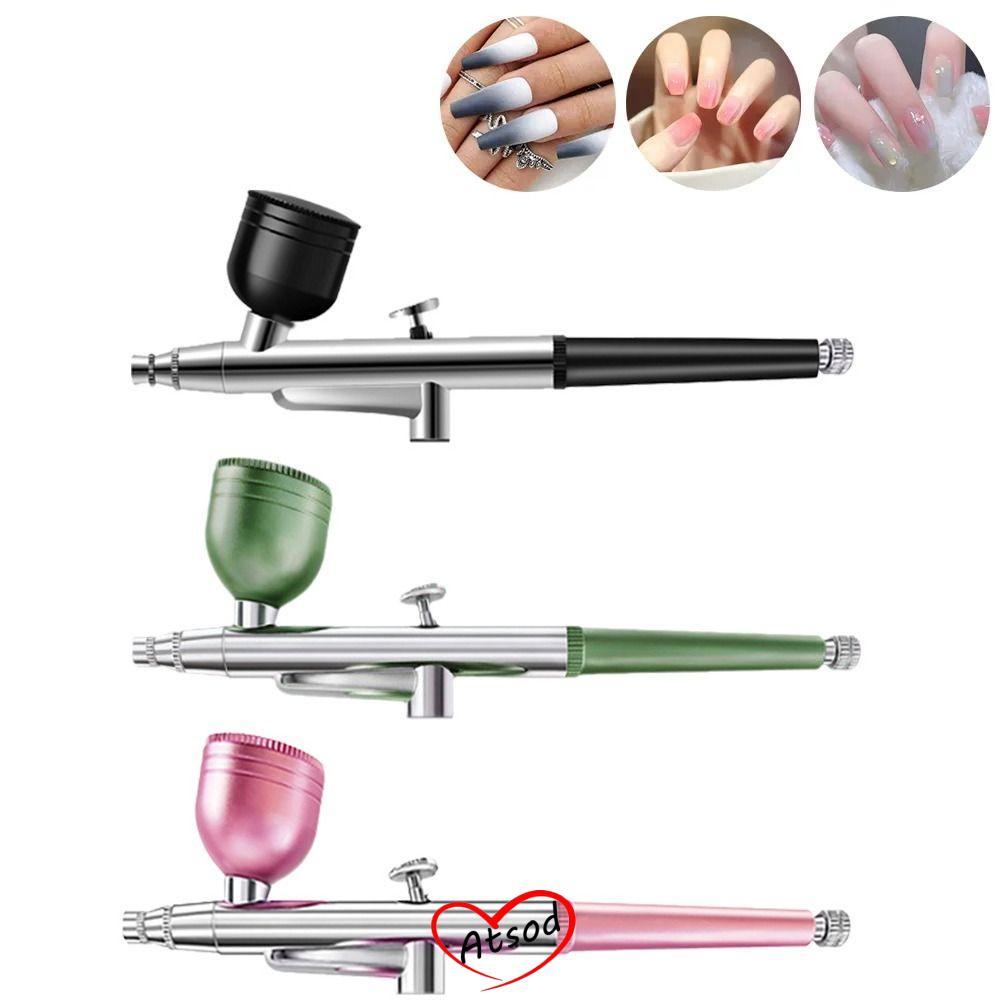 ATSOD Nail Art Paint Airbrush, Air Paint Makeup Tool Oxy Injector, Tranh Đa Năng Bánh Hình Xăm Tranh