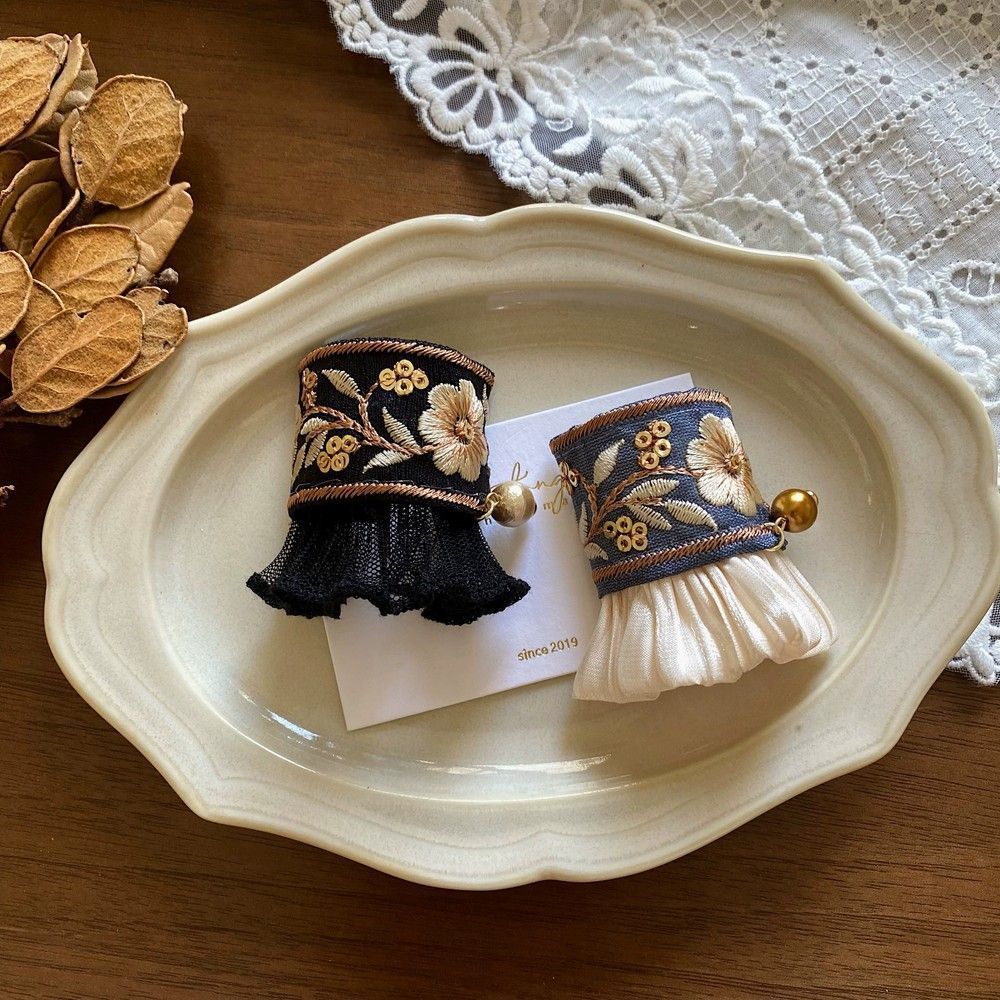 baoluan#Ribbon-style Chinese-style tassel black hairpin, retro new Chinese-style fashion, blue Japan