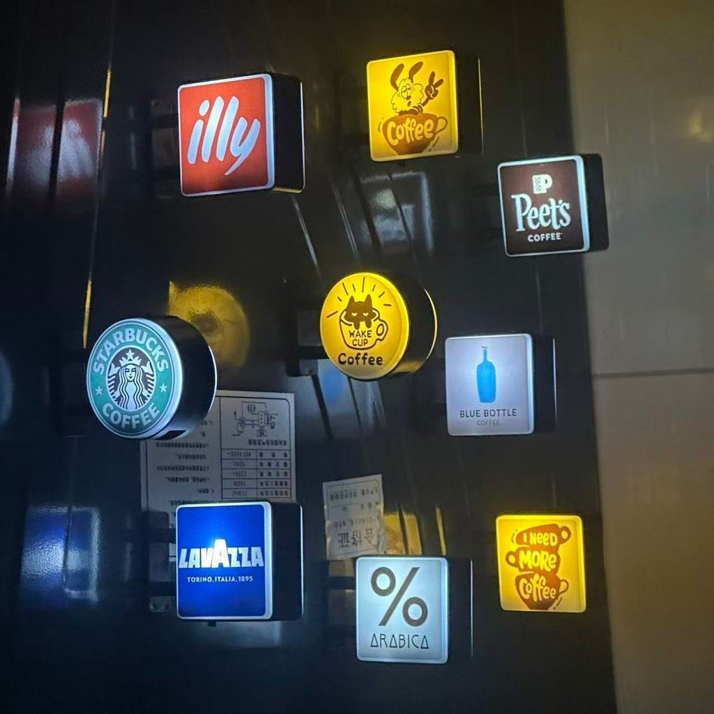 New Product#Luminous Refrigerator Magnet Mini Light Box Can Light Up led Light Sign711FamilyMart Law