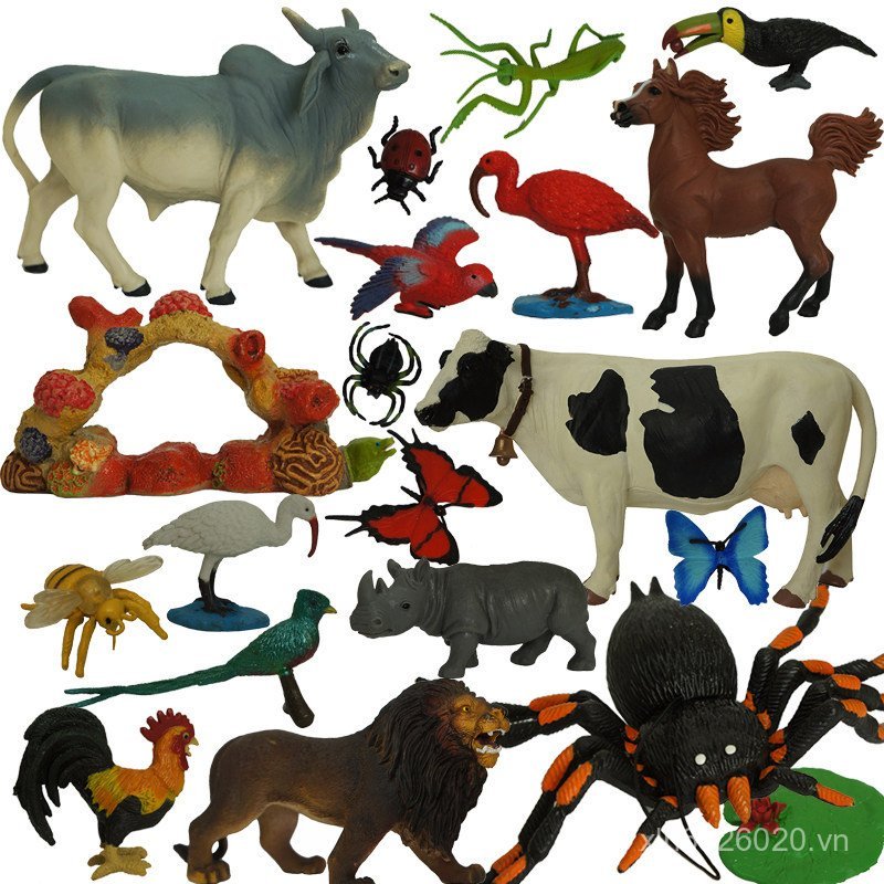 Miễn Phí Vận Chuyển Trên 58 Yuan Hàng Số Lượng Lớn Trẻ Em Mô Phỏng Sở Thú Đồ Chơi Mô Hình Động Vật H