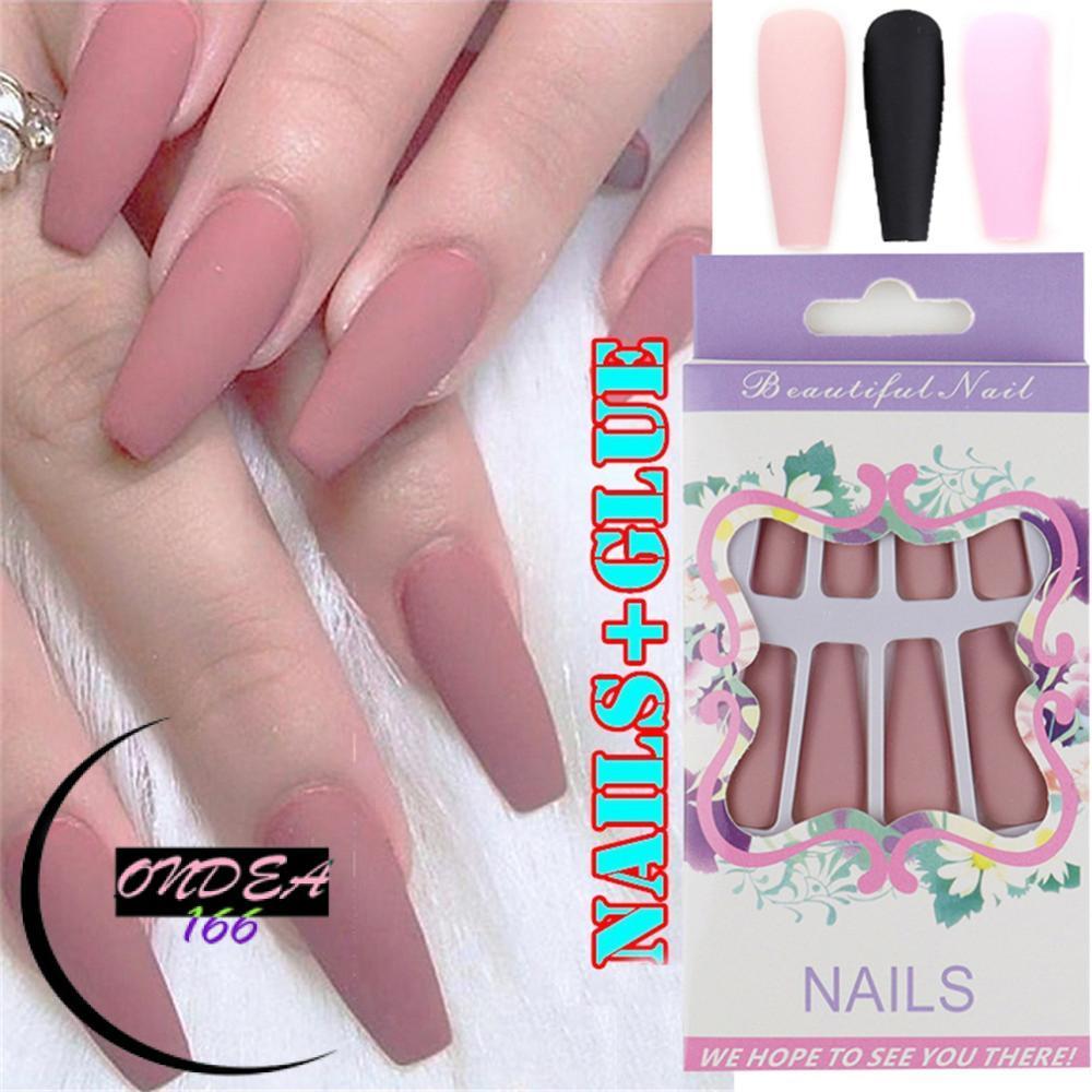 ONDEAL66 20 Cái / hộp Dụng Cụ Làm Móng Tay Quan Tài Đeo Đầu Móng Tay Nhân Tạo