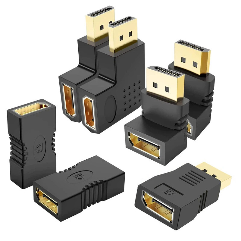 Displayport 90 Độ Adapter Cắm Chuyển Đổi Kết Nối Nam Sang Nữ HD Video Cho Laptop Màn Hình Máy Chiếu 