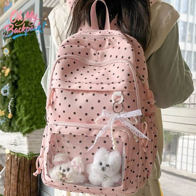 ⚡Malaysia⚡Ba lô học sinh phong cách dễ thương ransel pelajar gaya camel poket lutsinar ❈ ❈ ❈ ❈