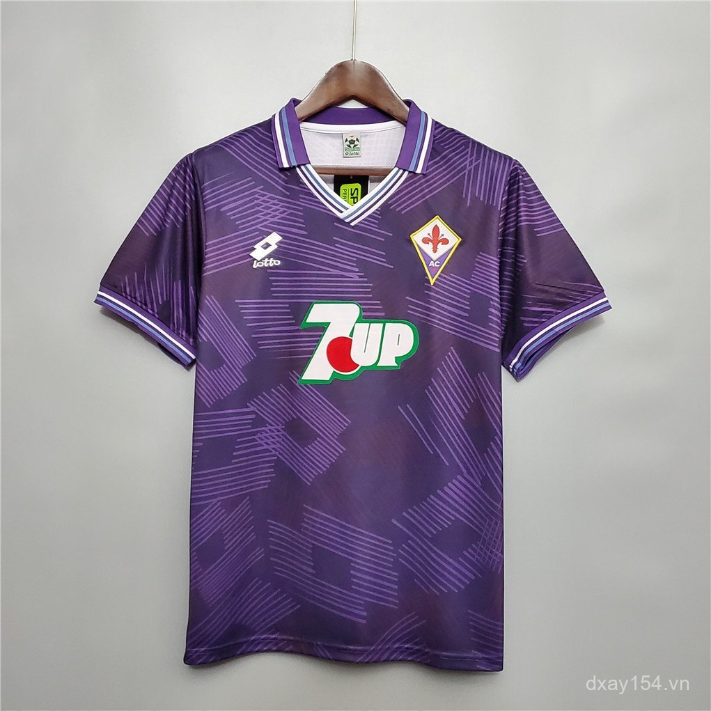 1992-93 ACF Fiorentina Sân nhà và Sân khách Áo bóng đá cổ điển Áo bóng đá BATISTUTA chất lượng cao