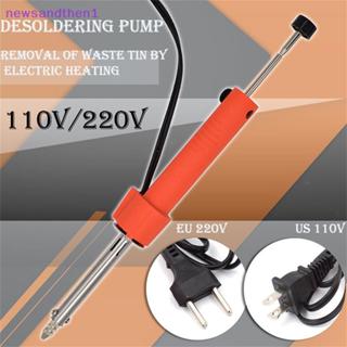 Newsandthen1 Máy hàn chân không điện nhiệt 110-220V EU Mỹ Máy bơm khử mùi bền bỉ Bút sắt hàn Dụng cụ sửa chữa mục đích kép Đẹp