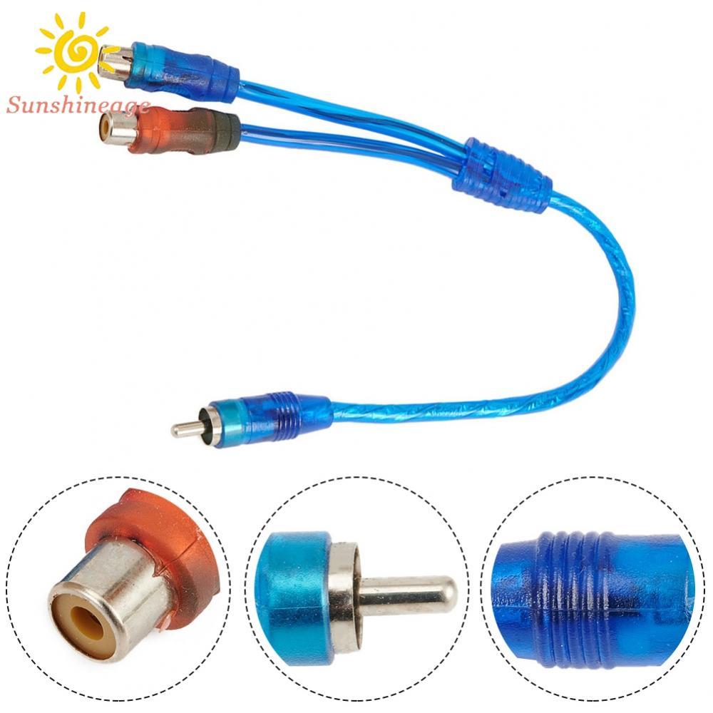 【SUNAGE】Audio Cable 1PCS Car Parts 10.63 Inches 27 Cm Copper + Aluminum RCA Nice【HOT Fashion】
