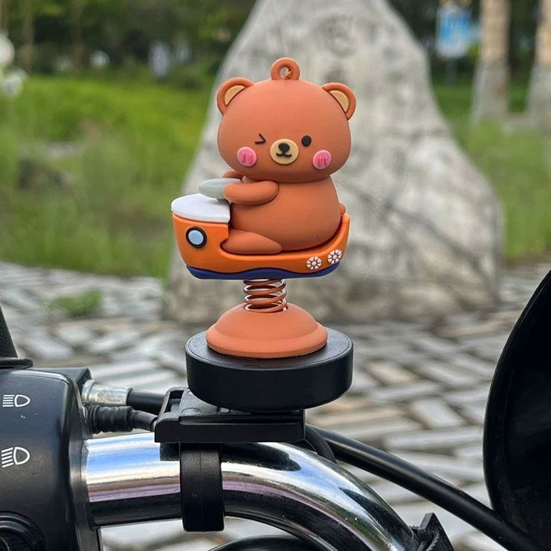 Lắc con vịt vàng xe ô tô ô tô xe đạp pin xe ô tô xe điện xe gắn máy phụ kiện trang trí