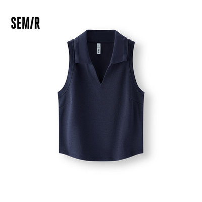 Áo Semir Nữ Mùa Hè Ngắn Cổ Tròn Mỏng Màu Trơn 2026 Mới Top