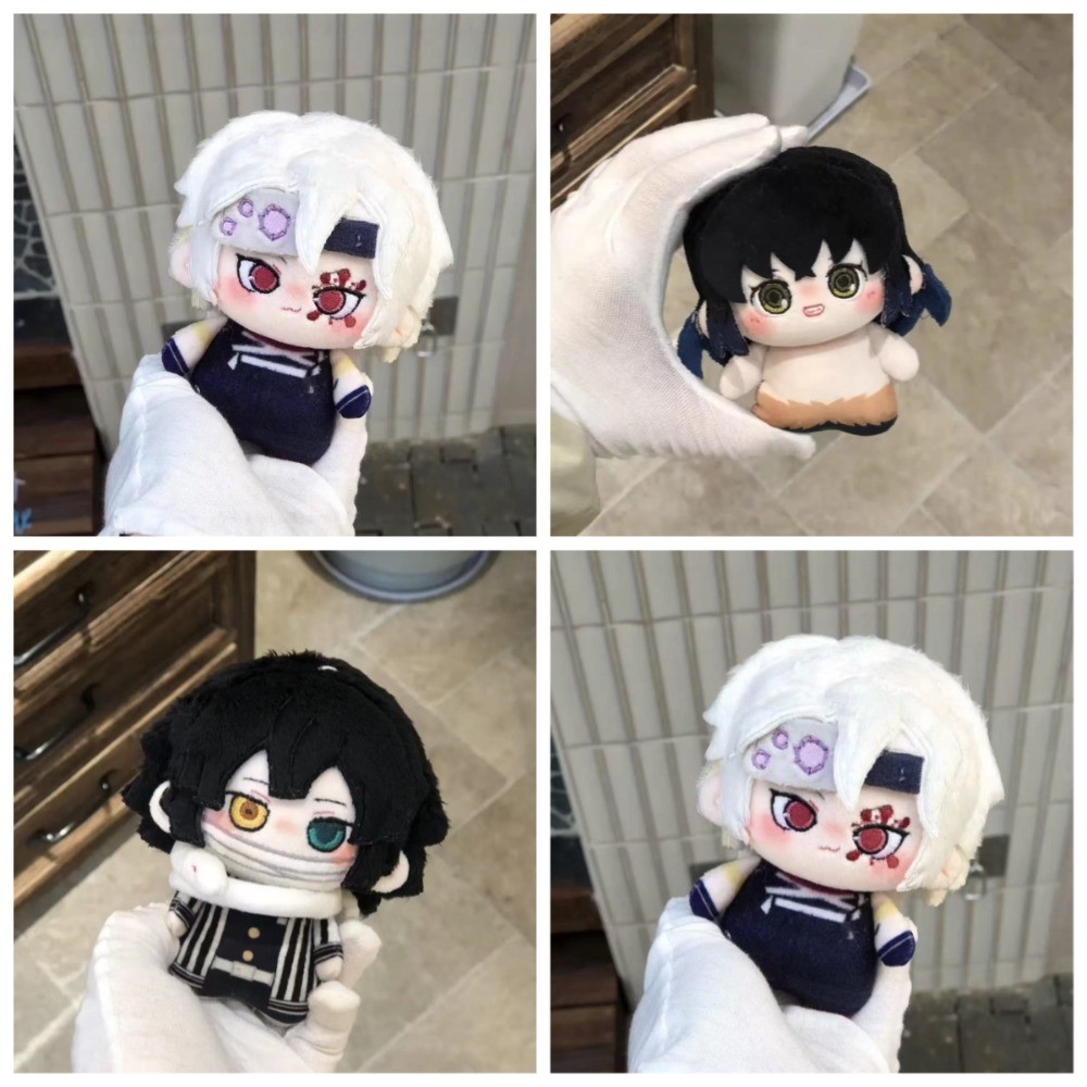 Demon Slayer Uzui Tengen Tokitou Muichirou 10cm Nunu Body Cotton Doll Iguro Obanai Inosuke Đồ Chơi S