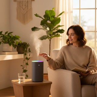 Máy xông tinh dầu, tạo độ ẩm, tạo sương, dung tích 400ml