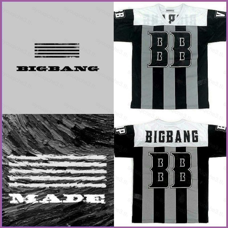 Áo thun jersey K-pop Big Bang Made với thiết kế của G-Dragon, Taeyang và Daesung - Tay ngắn thời thư