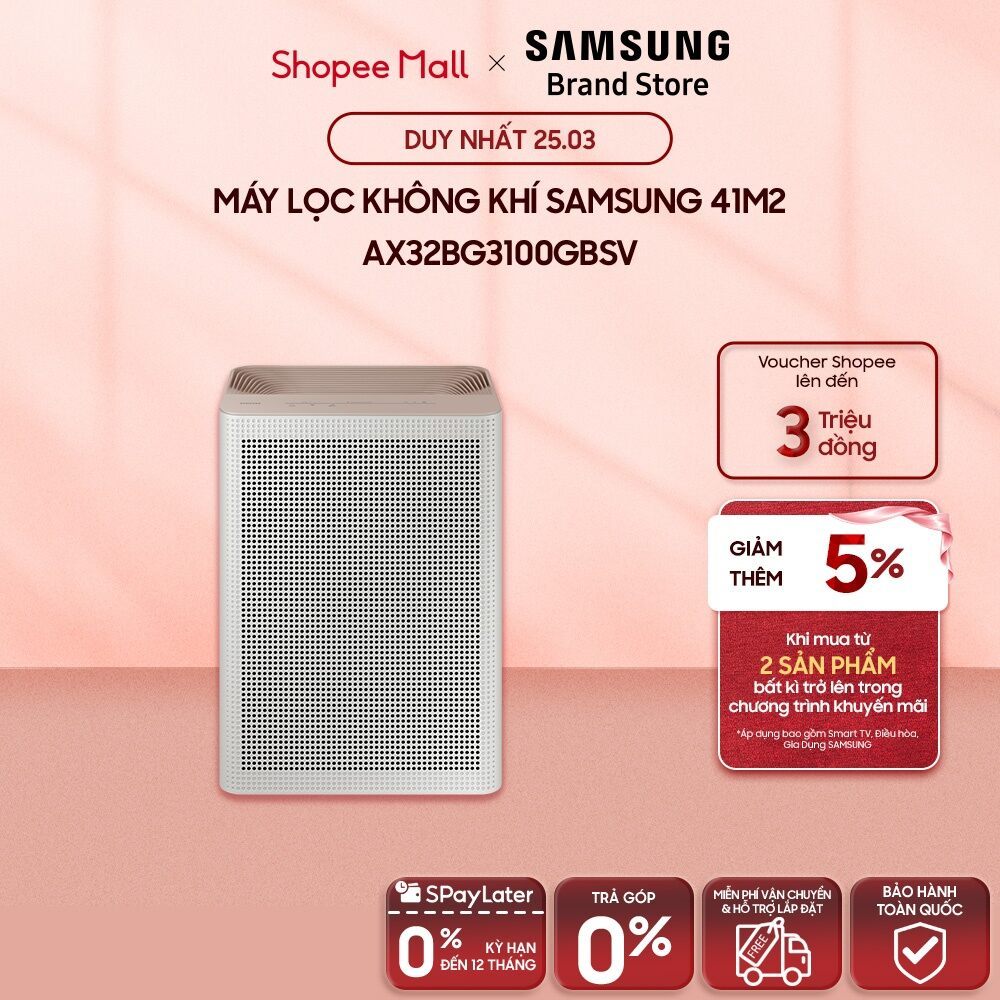 [MIỄN PHÍ VẬN CHUYỂN] Máy lọc không khí Samsung 41m2 AX32BG3100GBSV